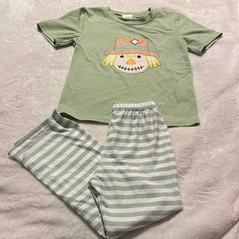 Carolina Smock Co Embroidered Scarecrow Set Sz 5/6 NWOT